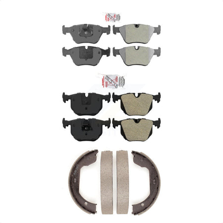 Front Rear Semi-Metallic Disc Brake Pads And Parking Shoes Kit For BMW X3 Z4 KNN-100968