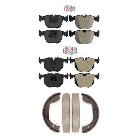 Front Rear Semi-Metallic Disc Brake Pads And Parking Shoes Kit For BMW X5 M5 KNN-101061