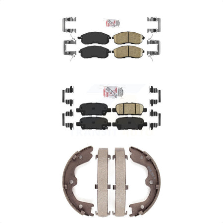 Front Rear Ceramic Disc Brake Pads And Parking Shoes Kit For Nissan Altima KNN-101062