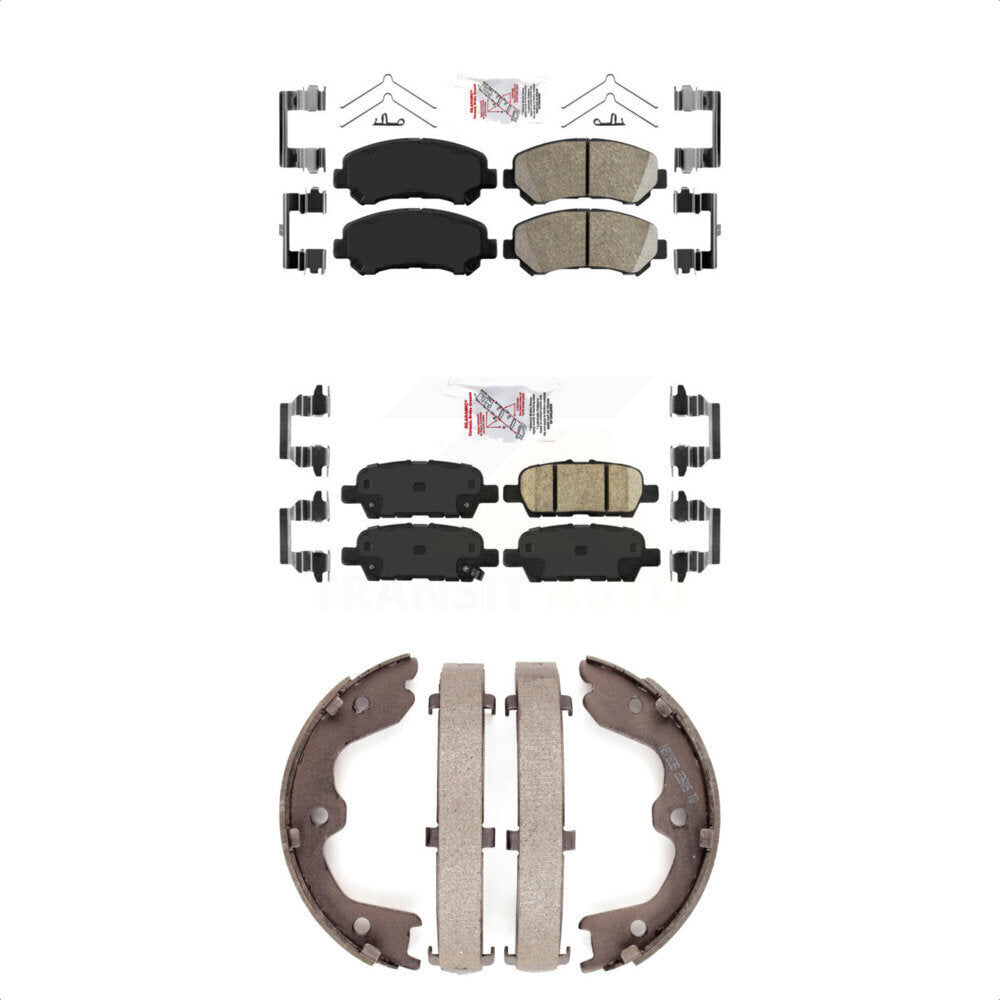 Front Rear Ceramic Disc Brake Pads And Parking Shoes Kit For Nissan Maxima KNN-101071