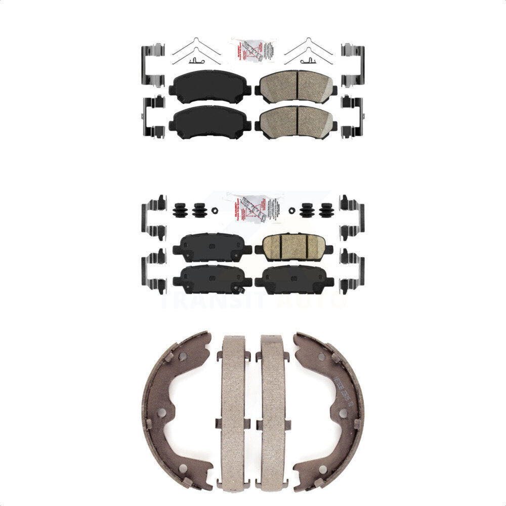 Front Rear Ceramic Disc Brake Pads And Parking Shoes Kit For Nissan Maxima KNN-101073