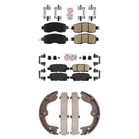 Front Rear Ceramic Disc Brake Pads And Parking Shoes Kit For Nissan Altima KNN-101077