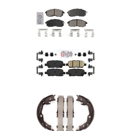 Front Rear Ceramic Disc Brake Pads And Parking Shoes Kit For Nissan Sentra KNN-101081