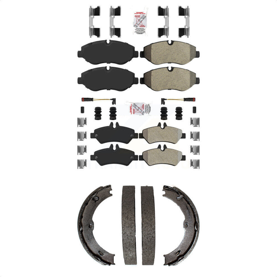 Front Rear Semi-Metallic Disc Brake Pads And Parking Shoes Kit For Sprinter KNN-101098