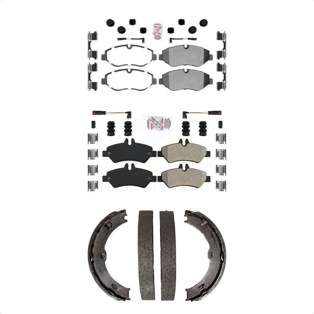 Front Rear Semi-Metallic Disc Brake Pads And Parking Shoes Kit For Sprinter KNN-101099