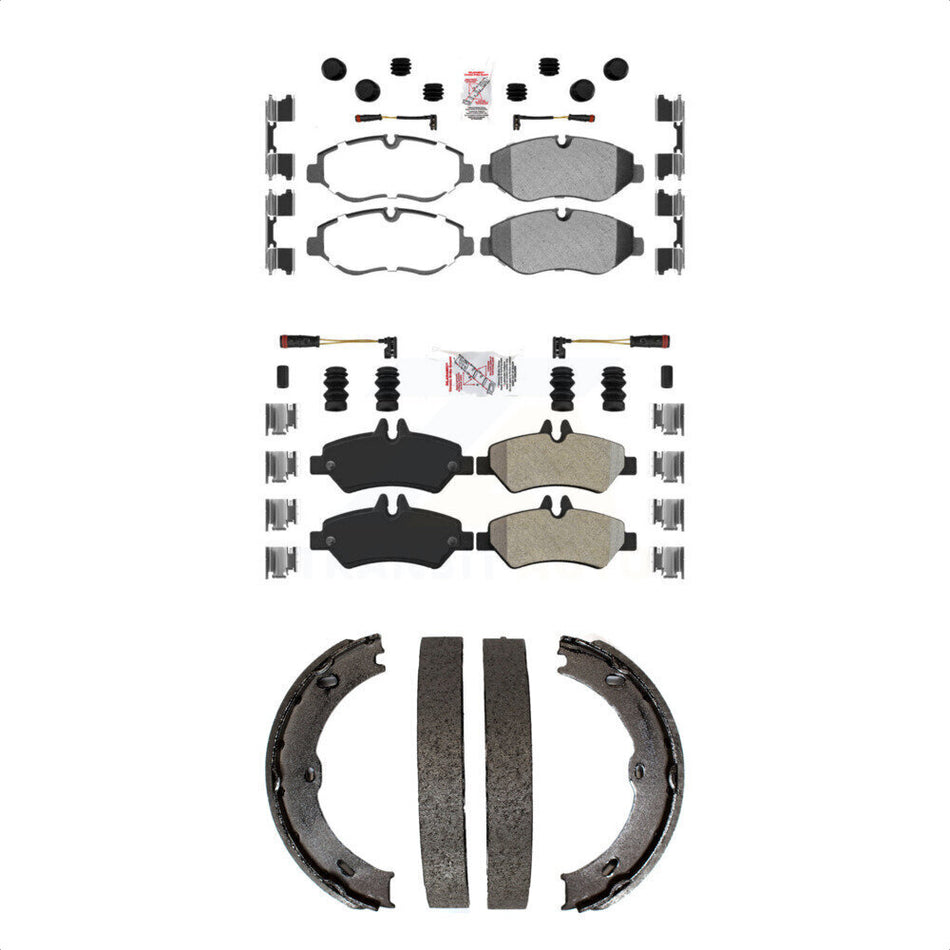 Front Rear Semi-Metallic Disc Brake Pads And Parking Shoes Kit For Sprinter KNN-101099