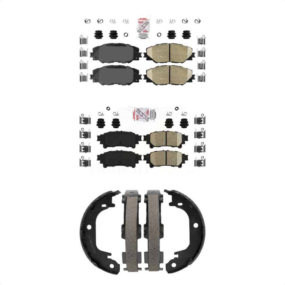 Front Rear Ceramic Disc Brake Pads And Parking Shoes Kit For Toyota Mirai KNN-101157