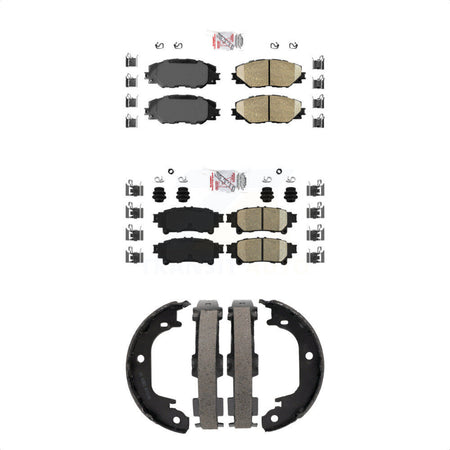 Front Rear Ceramic Disc Brake Pads And Parking Shoes Kit For Toyota Mirai KNN-101158