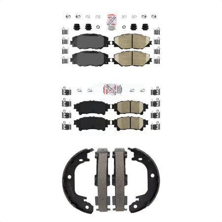 Front Rear Ceramic Disc Brake Pads And Parking Shoes Kit For Toyota Mirai KNN-101159
