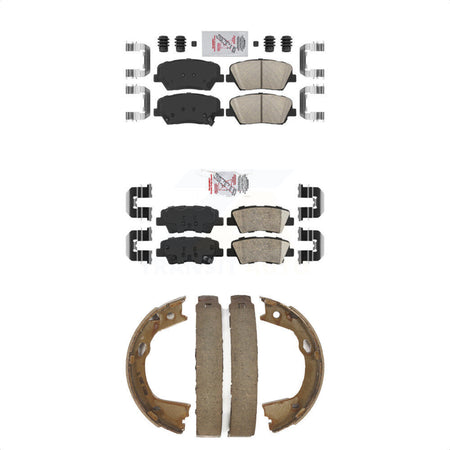 Front Rear Ceramic Disc Brake Pads And Parking Shoes Kit For Hyundai Azera KNN-101190
