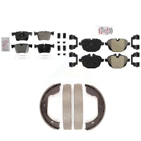 Front Rear Semi-Metallic Disc Brake Pads And Parking Shoes Kit For BMW X3 KNN-101327