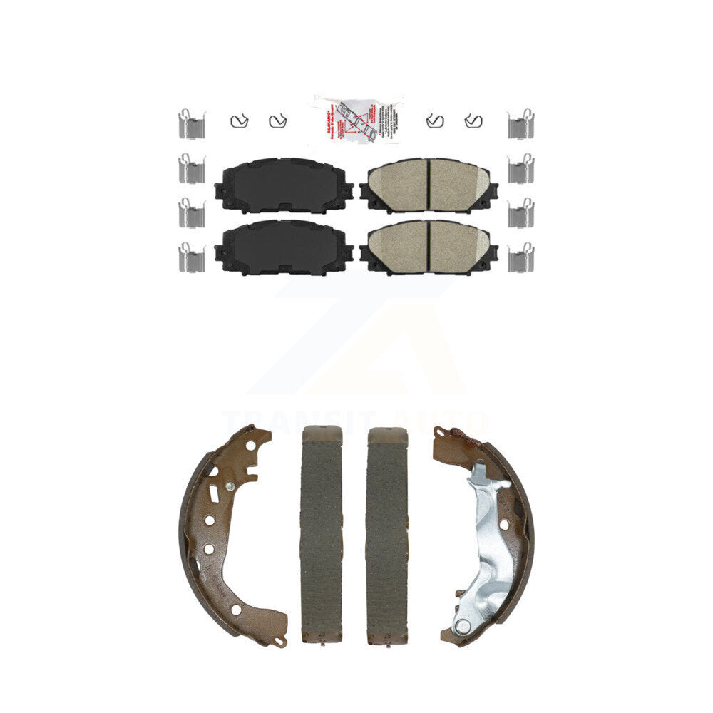 Front Ceramic Disc Brake Pads And Rear Drum Shoes Kit For Toyota Yaris KNN-101352