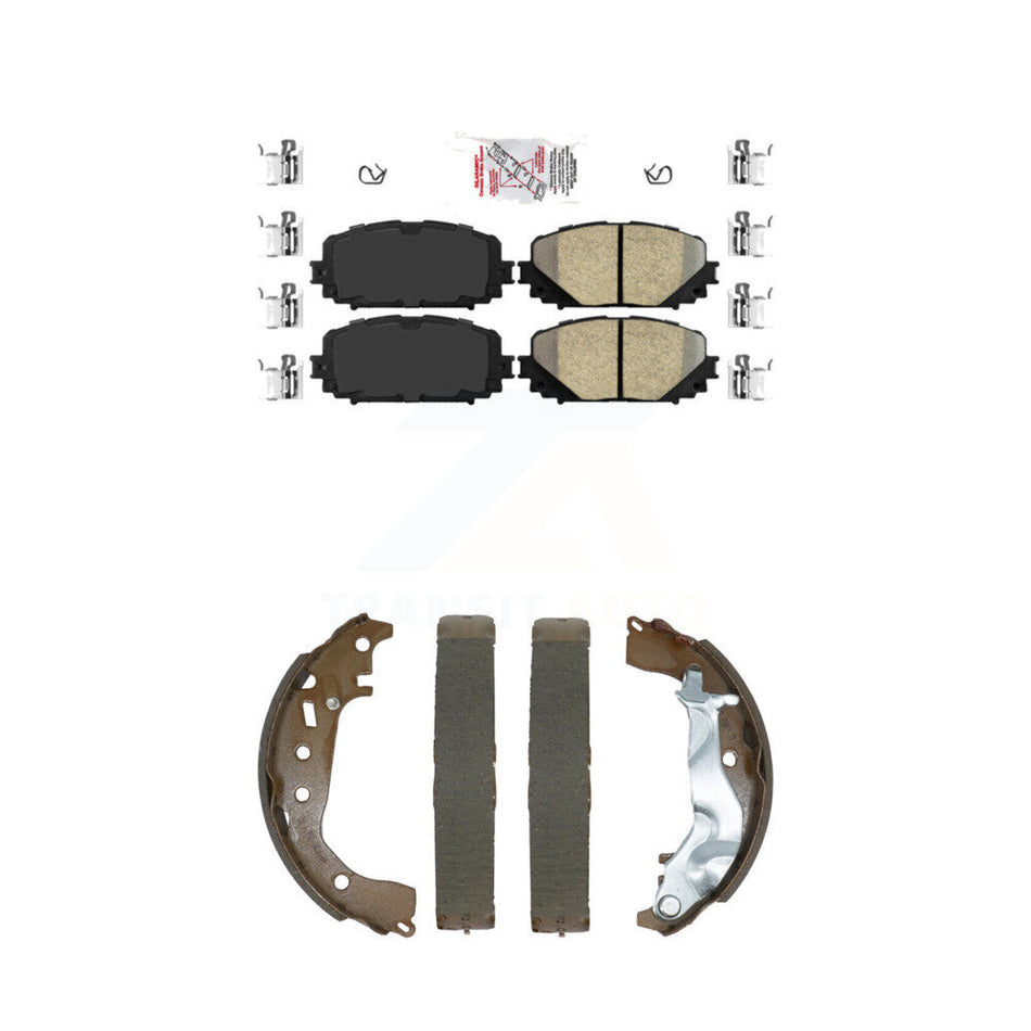 Front Ceramic Disc Brake Pads And Rear Drum Shoes Kit For Toyota Yaris rear brakes KNN-101353