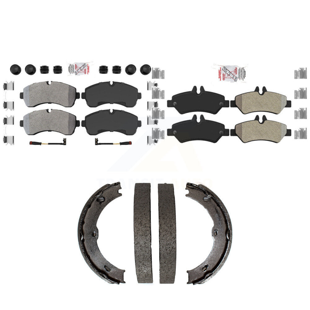 Front Rear Semi-Metallic Disc Brake Pads And Parking Shoes Kit For Sprinter KNN-101376