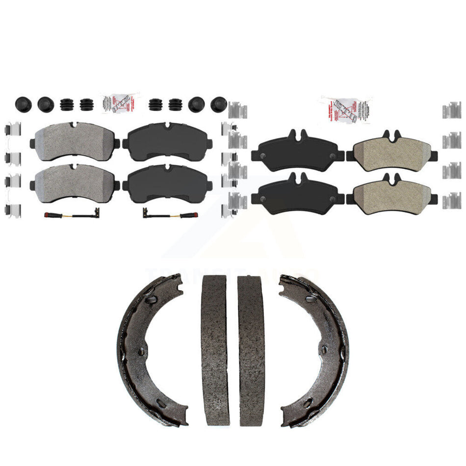 Front Rear Semi-Metallic Disc Brake Pads And Parking Shoes Kit For Sprinter KNN-101376