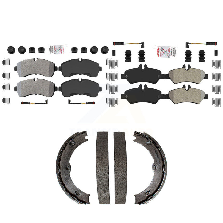 Front Rear Semi-Metallic Disc Brake Pads And Parking Shoes Kit For Sprinter KNN-101377