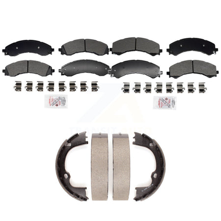 Front Rear Semi-Metallic Disc Brake Pads And Parking Shoes Kit For GMC Savana KNN-101397