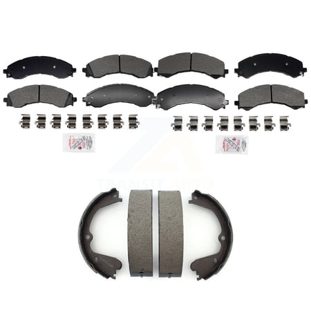 Front Rear Semi-Metallic Disc Brake Pads And Parking Shoes Kit For GMC Savana KNN-101401