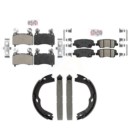Front Semi-Metallic Rear Ceramic Disc Brake Pads And Parking Shoes Kit For KNN-101485