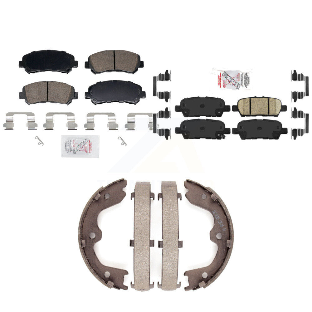 Front Rear Ceramic Disc Brake Pads And Parking Shoes Kit For Nissan Maxima KNN-101488
