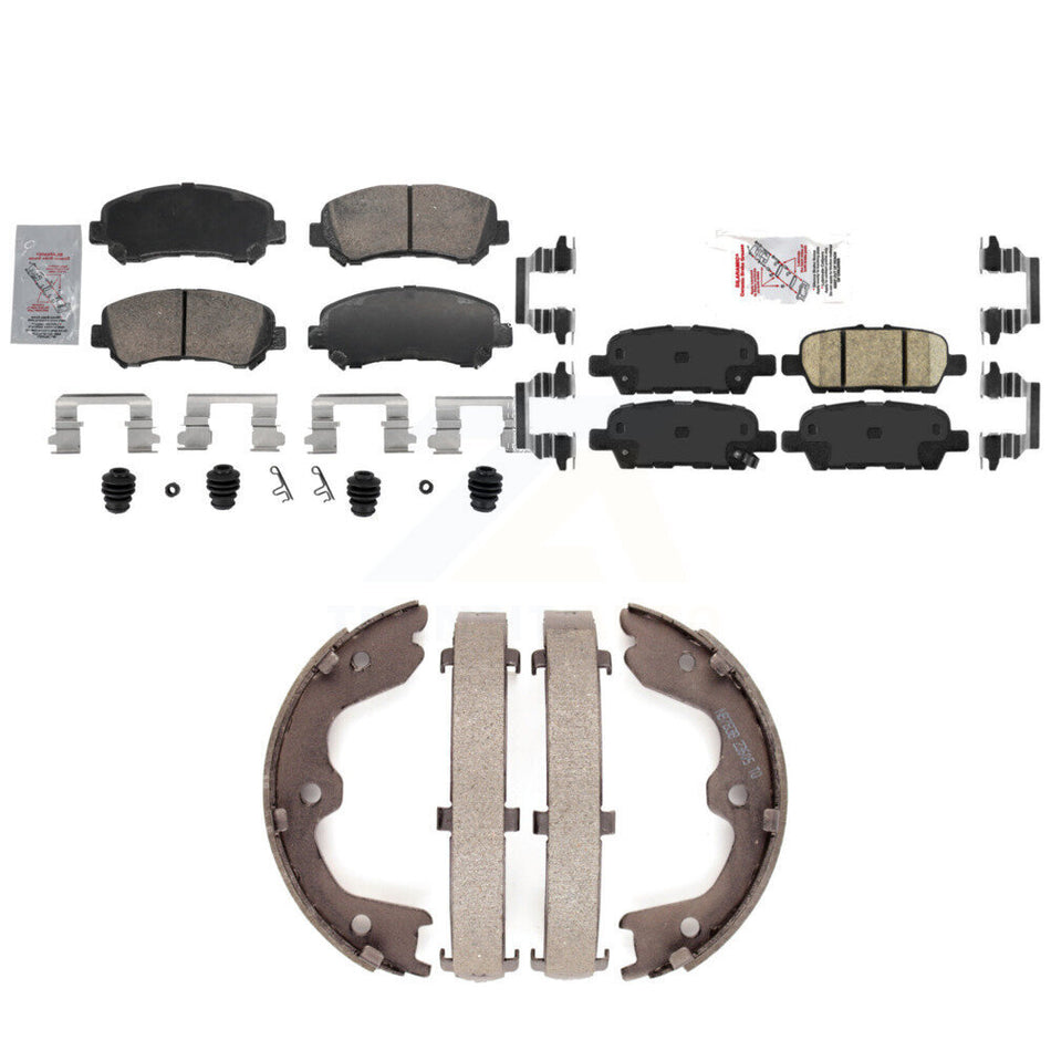 Front Rear Ceramic Disc Brake Pads And Parking Shoes Kit For Nissan Maxima KNN-101489