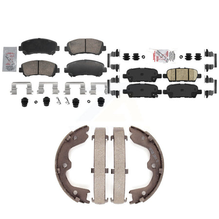 Front Rear Ceramic Disc Brake Pads And Parking Shoes Kit For Nissan Maxima KNN-101491