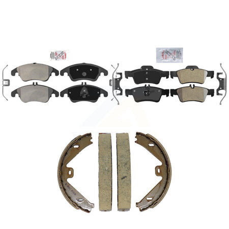 Front Rear Semi-Metallic Disc Brake Pads And Parking Shoes Kit For E350 E400 KNN-101582