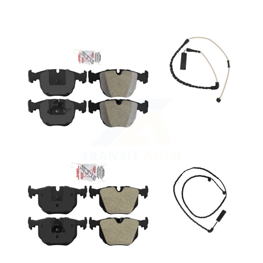 Front Rear Ceramic Disc Brake Pads And Wear Sensors Kit For Land Rover Range KNW-100016