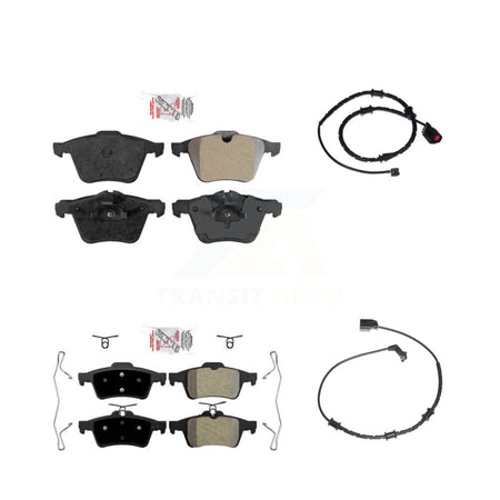Front Rear Ceramic Brake Pad Wear Sensor Kit For Jaguar XJ Base L Portfolio with AWD 3.0L KNW-100023