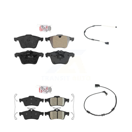 Front Rear Ceramic Disc Brake Pads And Wear Sensors Kit For Jaguar XJ KNW-100025