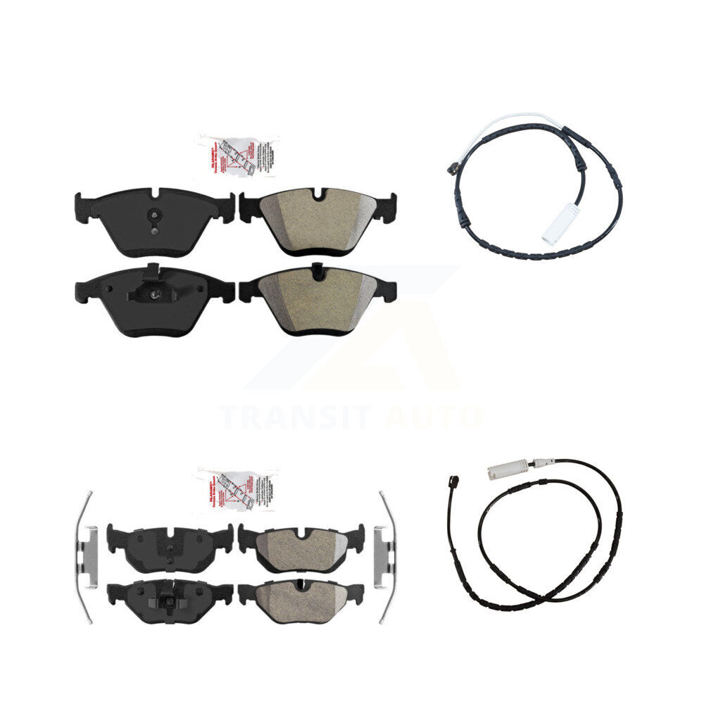 Front Rear Ceramic Disc Brake Pads And Wear Sensors Kit For BMW X1 KNW-100039