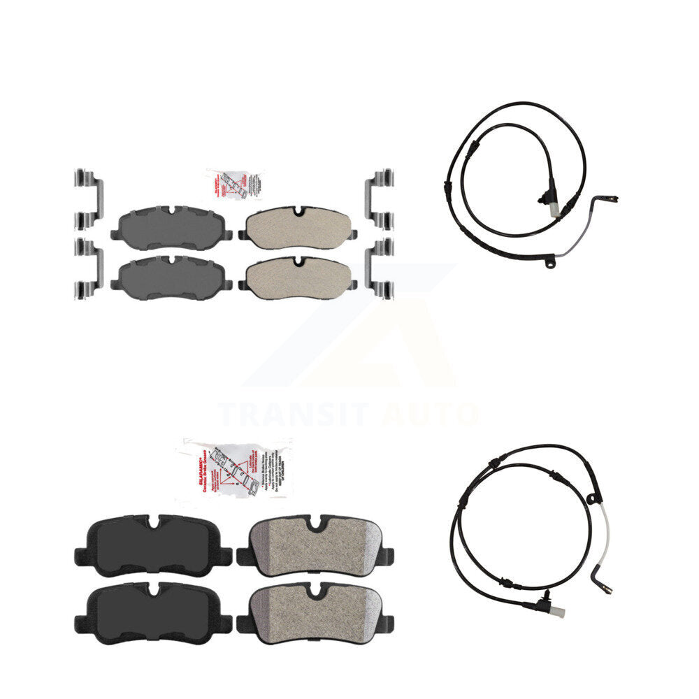 Front Rear Ceramic Disc Brake Pads And Wear Sensors Kit For Land Rover Range Sport KNW-100048