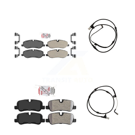 Front Rear Ceramic Disc Brake Pads And Wear Sensors Kit For Land Rover Range Sport KNW-100049