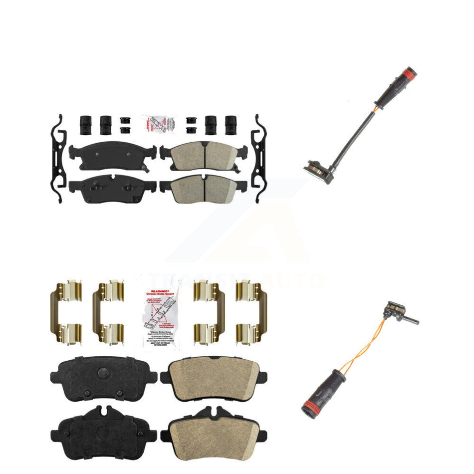 Front Rear Ceramic Disc Brake Pad & Wear Sensor Kit For Mercedes-Benz ML350 GLE350 GLE400 KNW-100080