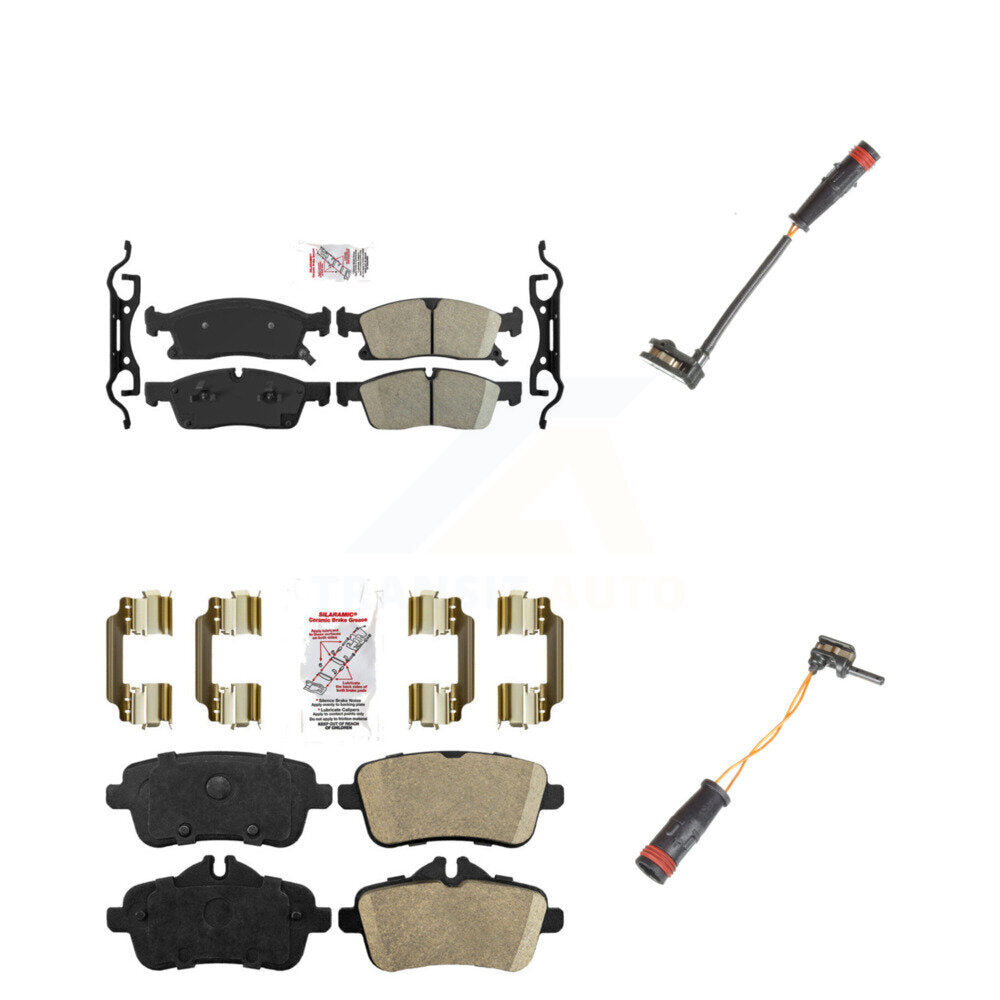 Front Rear Ceramic Disc Brake Pad & Wear Sensor Kit For Mercedes-Benz ML350 GLE350 GLE400 KNW-100081