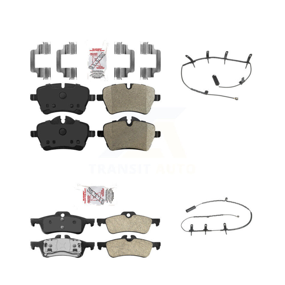 Front Rear Ceramic Disc Brake Pads And Wear Sensors Kit For Mini Cooper KNW-100092