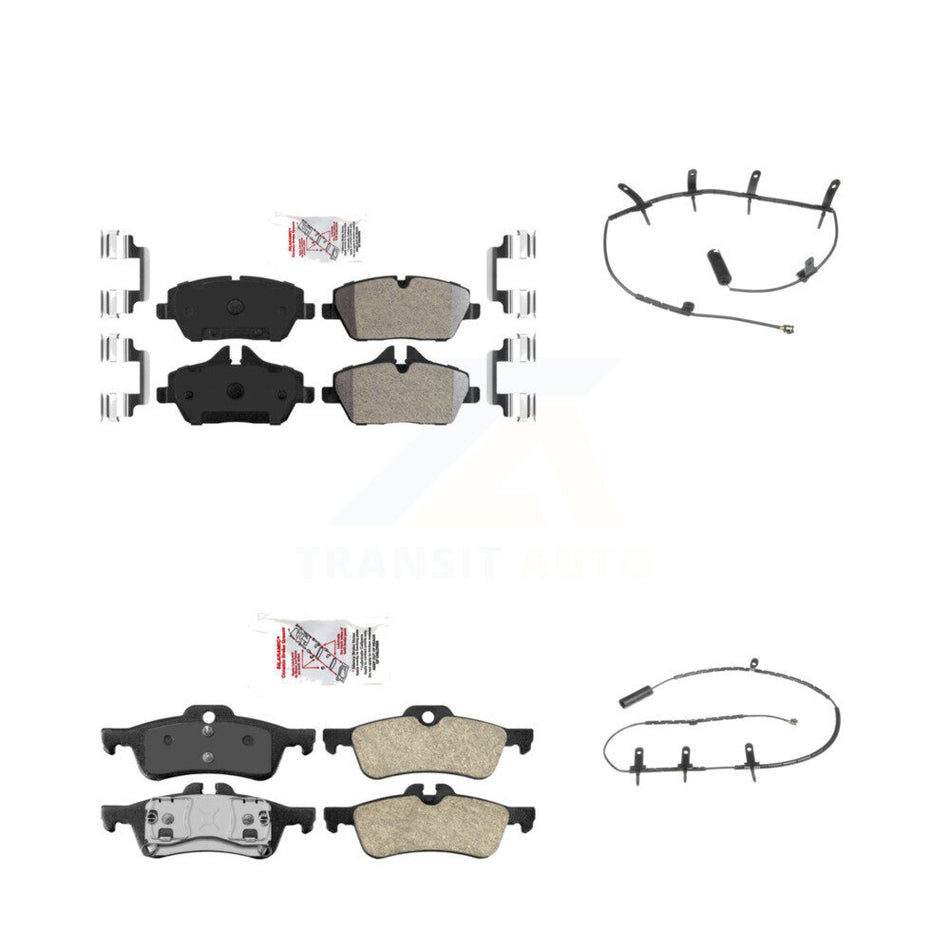 Front Rear Ceramic Disc Brake Pads And Wear Sensors Kit For Mini Cooper KNW-100096