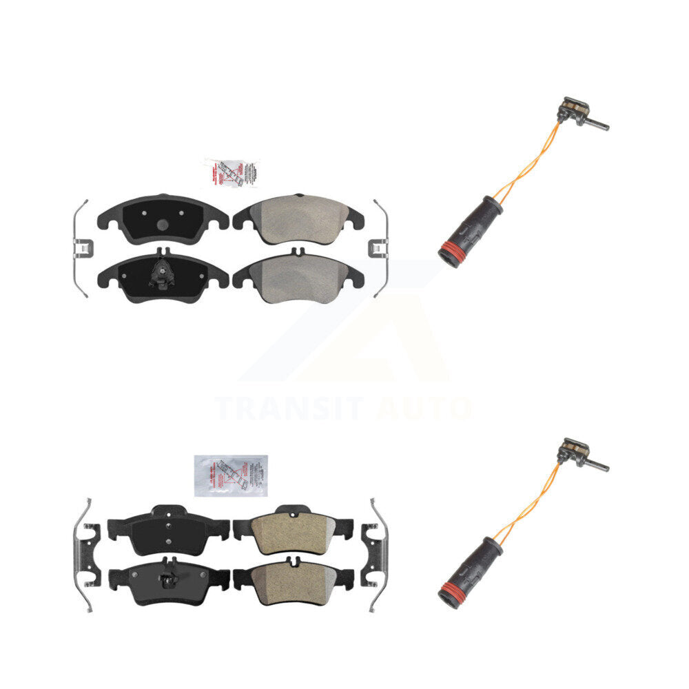Front Rear Ceramic Disc Brake Pad Wear Sensor Kit For Mercedes-Benz E350 E250 CLS400 E400 KNW-100120