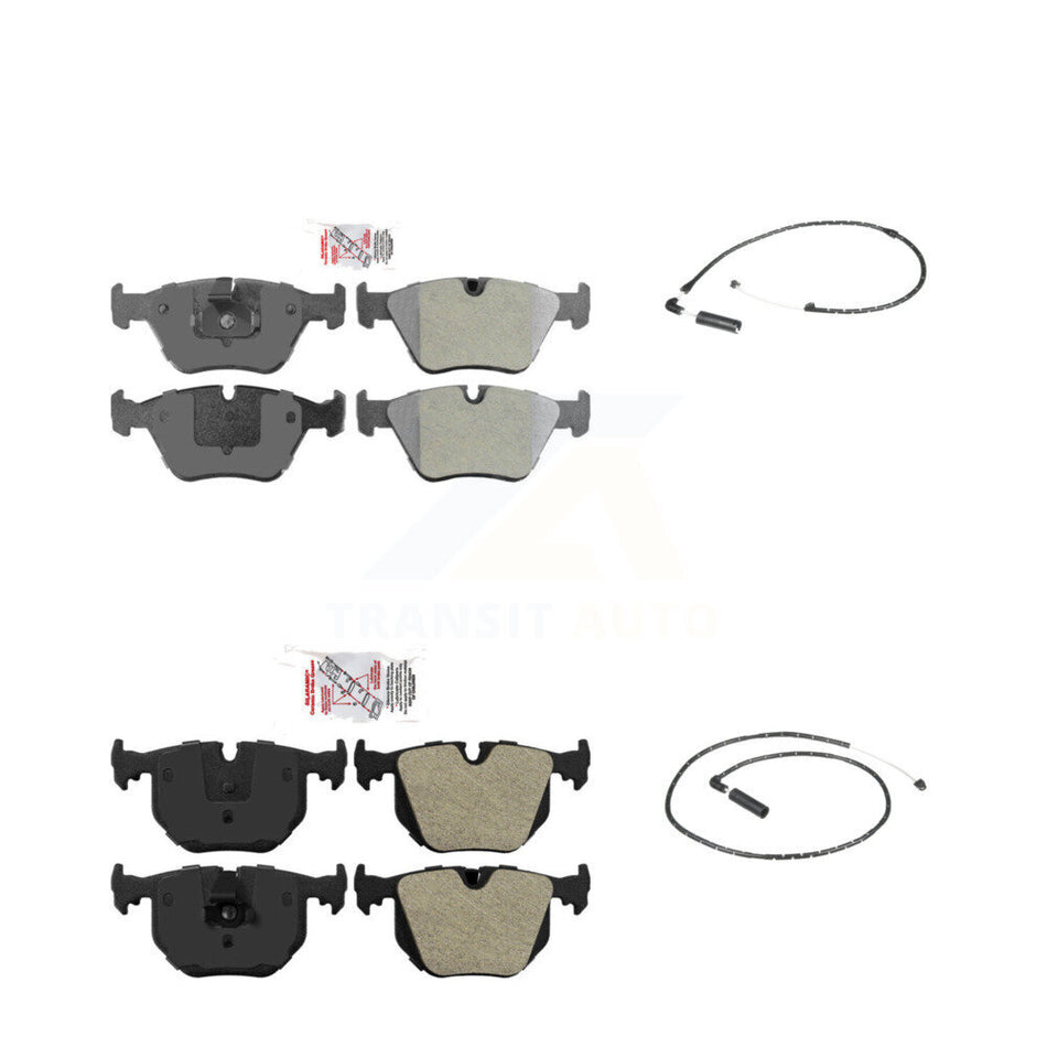 Front Rear Ceramic Disc Brake Pads And Wear Sensors Kit For 2004-2010 BMW X3 KNW-100135