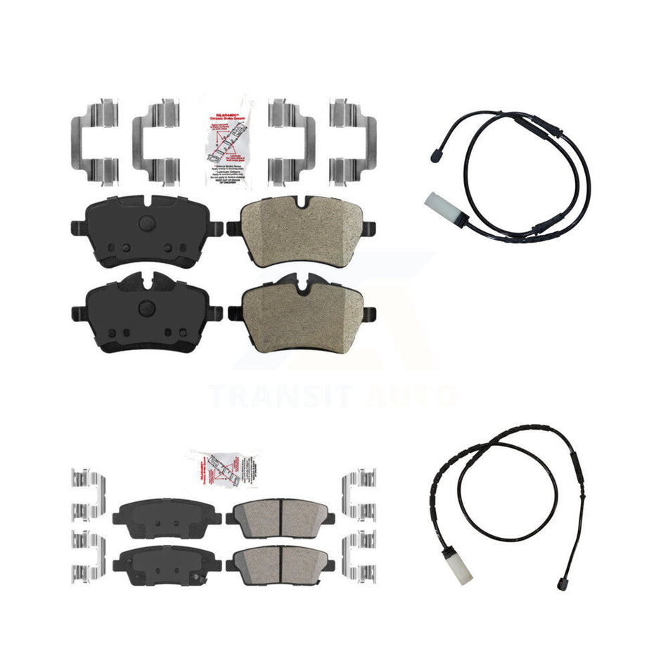 Front Rear Ceramic Disc Brake Pads And Wear Sensor Kit For Mini Cooper Countryman Paceman KNW-100140