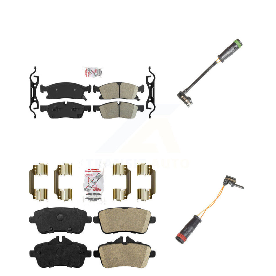 Front Rear Ceramic Brake Pads Wear Sensor Kit For Mercedes-Benz GLE400 GL350 GLS450 GL450 KNW-100155