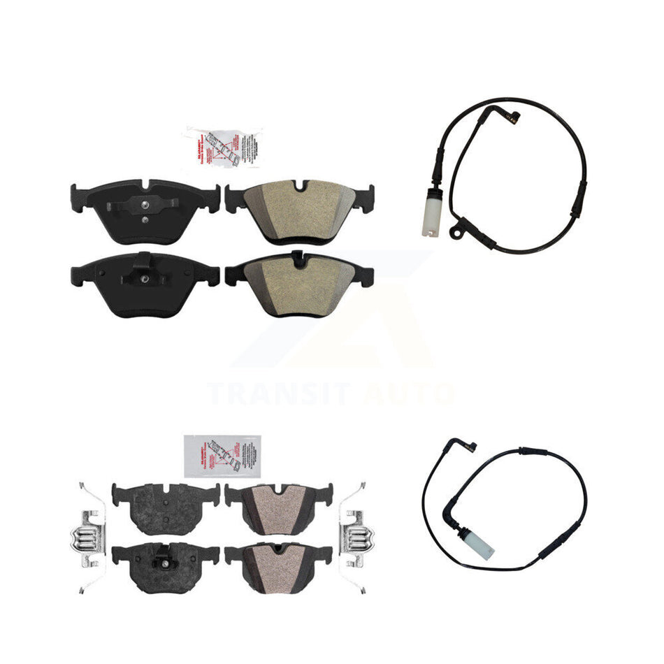 Front Rear Ceramic Disc Brake Pads And Wear Sensor Kit For BMW 530i 528i xDrive 525i 535i KNW-100180
