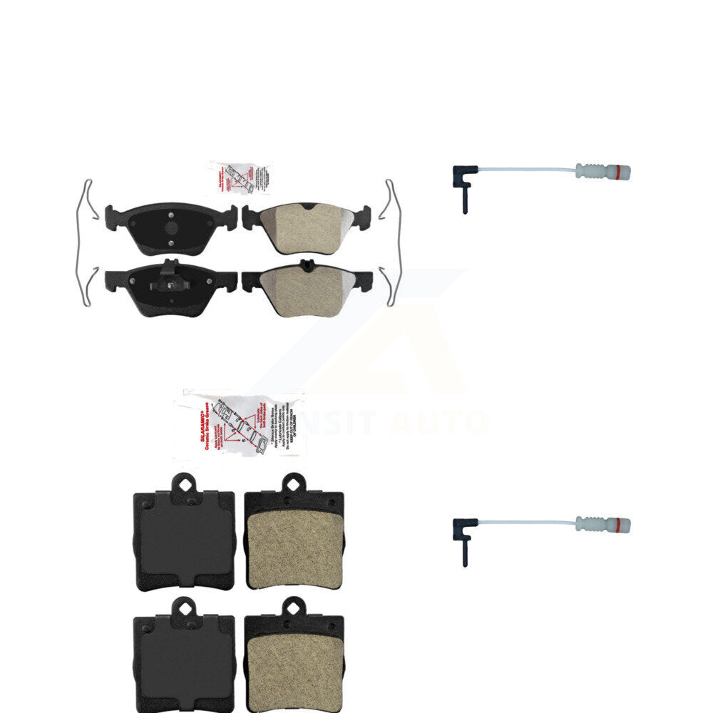 Front Rear Ceramic Disc Brake Pads And Wear Sensors Kit For Chrysler Crossfire KNW-100185