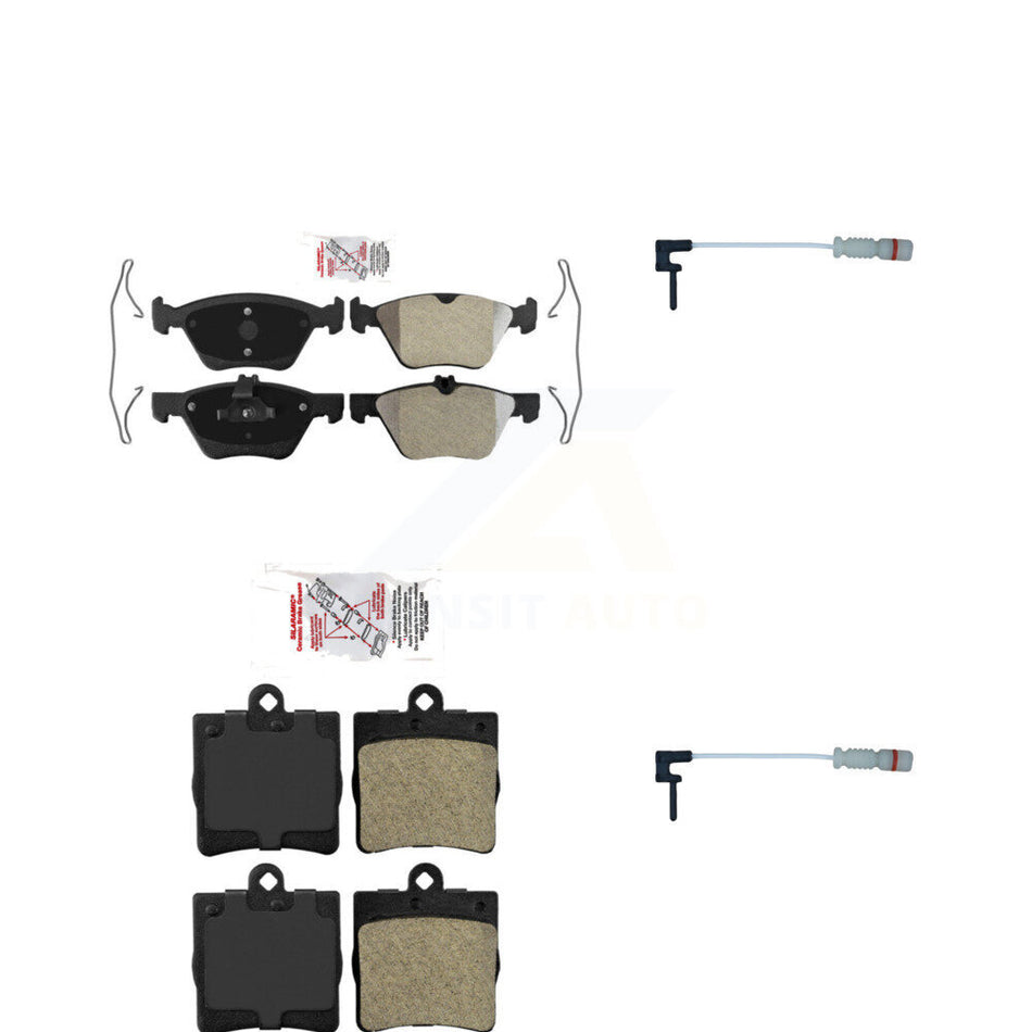 Front Rear Ceramic Disc Brake Pads And Wear Sensors Kit For Chrysler Crossfire KNW-100185