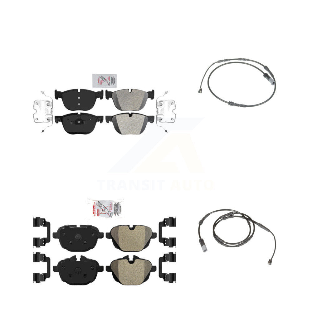Front Rear Ceramic Disc Brake Pads And Wear Sensors Kit For 2016-2018 BMW X4 M40i KNW-100188