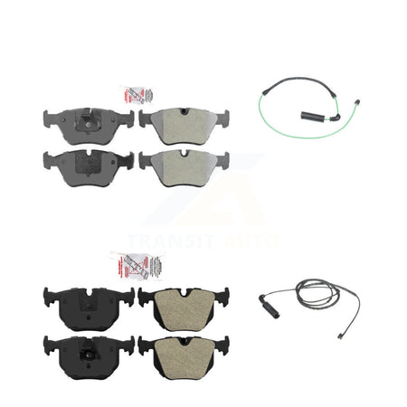Front Rear Ceramic Disc Brake Pads And Wear Sensors Kit For BMW 330Ci 330i 330xi 3.0L KNW-100190