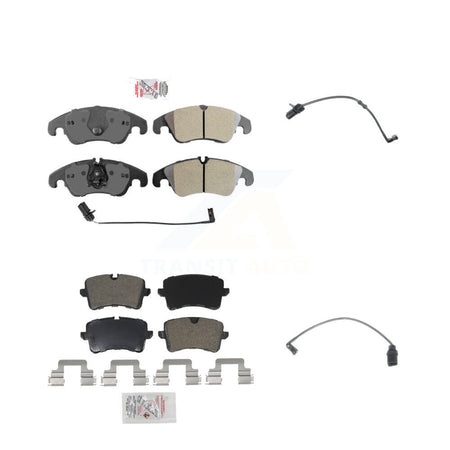 Front Rear Ceramic Disc Brake Pads And Extra Wear Sensors Kit For Audi A7 Quattro A6 KNW-100194