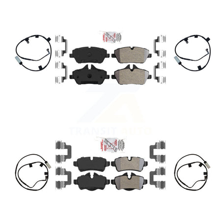 Front Rear Ceramic Disc Brake Pads And Wear Sensors Kit For Mini Cooper KNW-100204