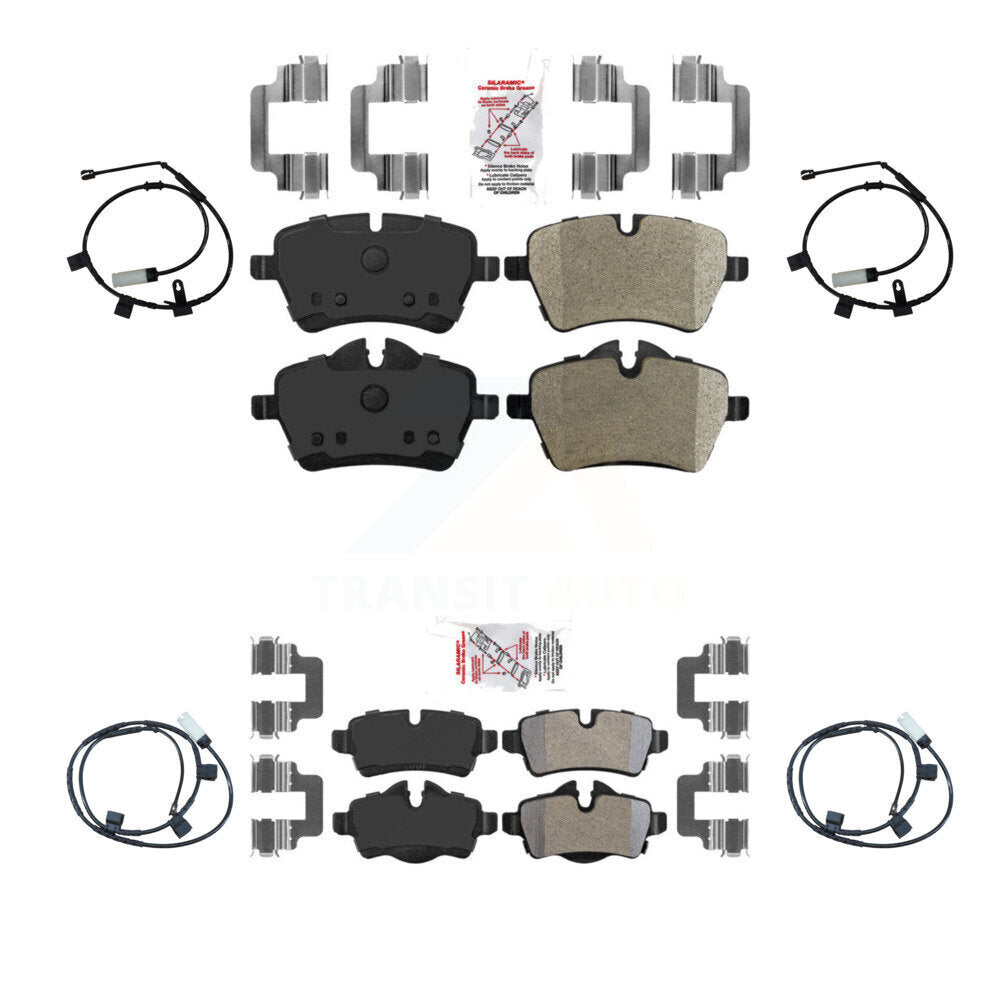 Front Rear Ceramic Disc Brake Pads And Wear Sensors Kit For Mini Cooper 1.6L KNW-100212