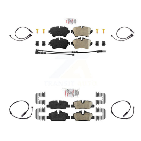 Front Rear Ceramic Disc Brake Pads And Extra Wear Sensors Kit For Mini Cooper KNW-100219